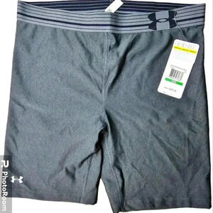 NWT Under Armour Heat Gear Alpha womens compression shorts charcoal #125657…